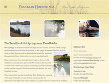 Tablet Screenshot of franklinhotsprings.com